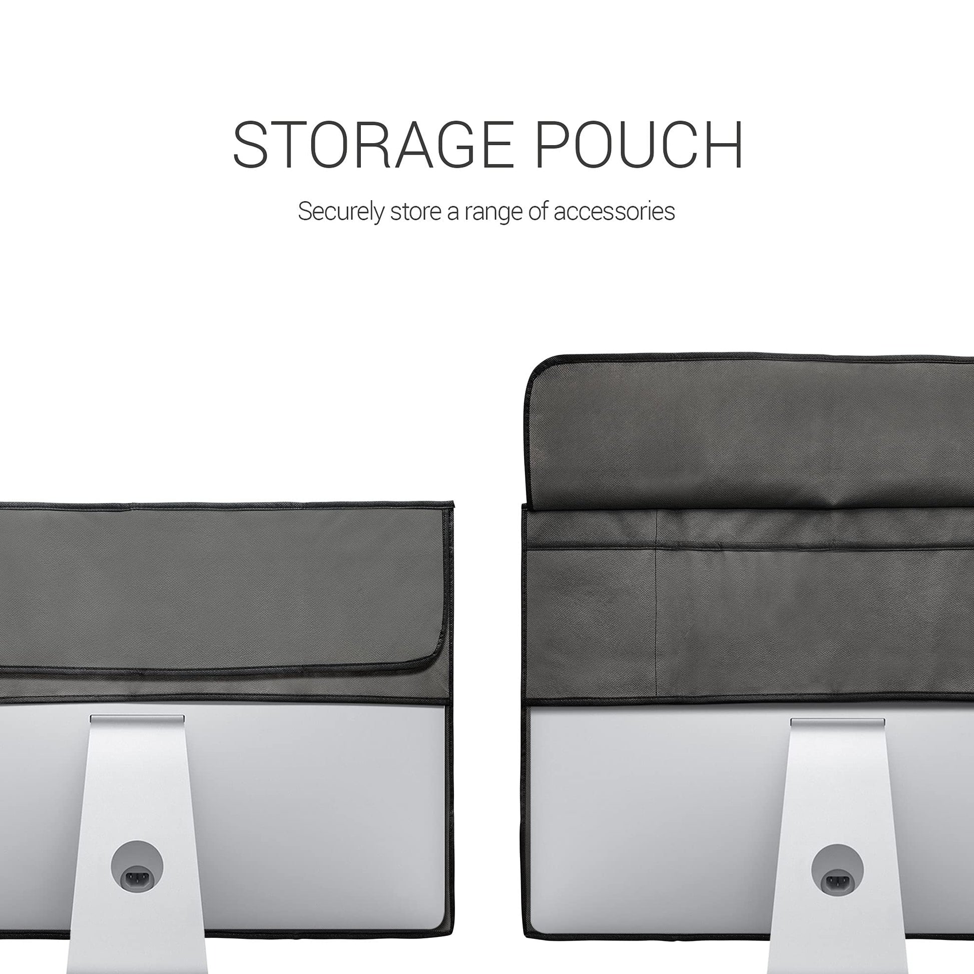 kwmobile Funda Compatible con Monitor de 24-26" - Protector 3en1 para Monitor Teclado y ratón - Gris Oscuro