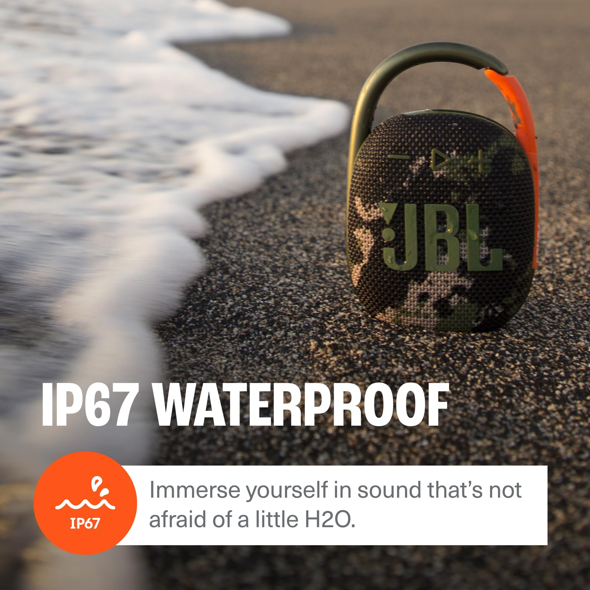 JBL Clip 4 Altavoz portátil con Bluetooth, batería integrada, función Impermeable y Resistente al Polvo - Negro (JBLCLIP4BLKAM) (Reacondicionado)