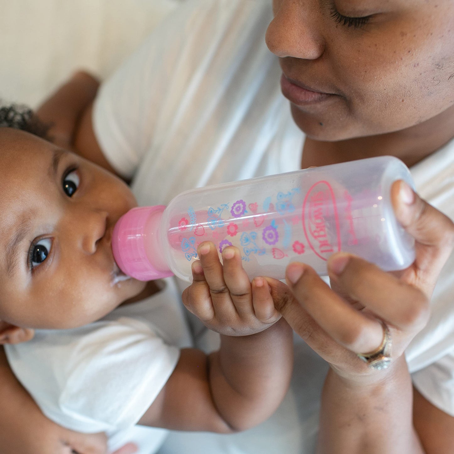 Biberones Dr. Brown's Florales Rosas Options+ 250 ml Paquete de 4