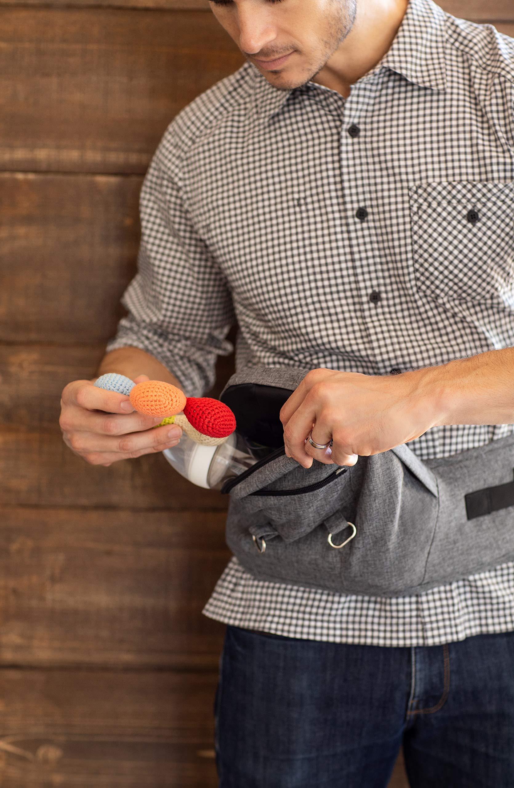 Asiento de Cadera y Portabebés Ergonómico 2 en 1 Moby Negro para Bebé