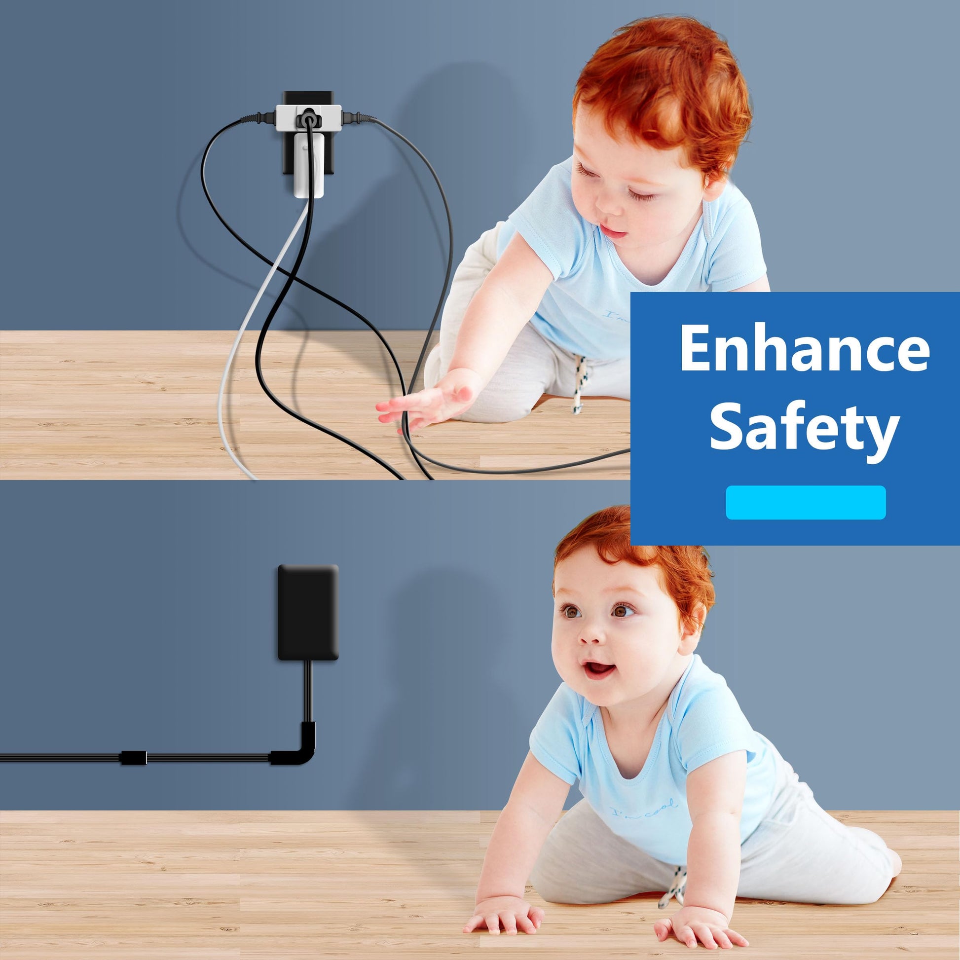 LIDER Extensor de toma protegido contra sobretensiones, tira de alimentación de 4 tomas, USB tipo A de 21 W y 2 puertos USB tipo C, enchufe de placa de pared ultrafino con extensor de cable, cara