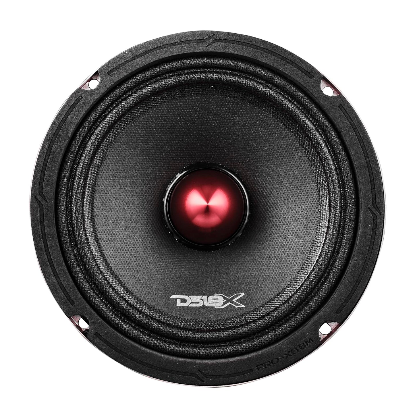 DS18 PRO-X6BM Loudspeaker - 6.5", Midrange, Red Aluminum Bullet, 500W MAX, 250W RMS, 8 Ohms - Premium Quality Audio Door Speakers for Car or Truck Stereo Sound System (1 Speaker)
