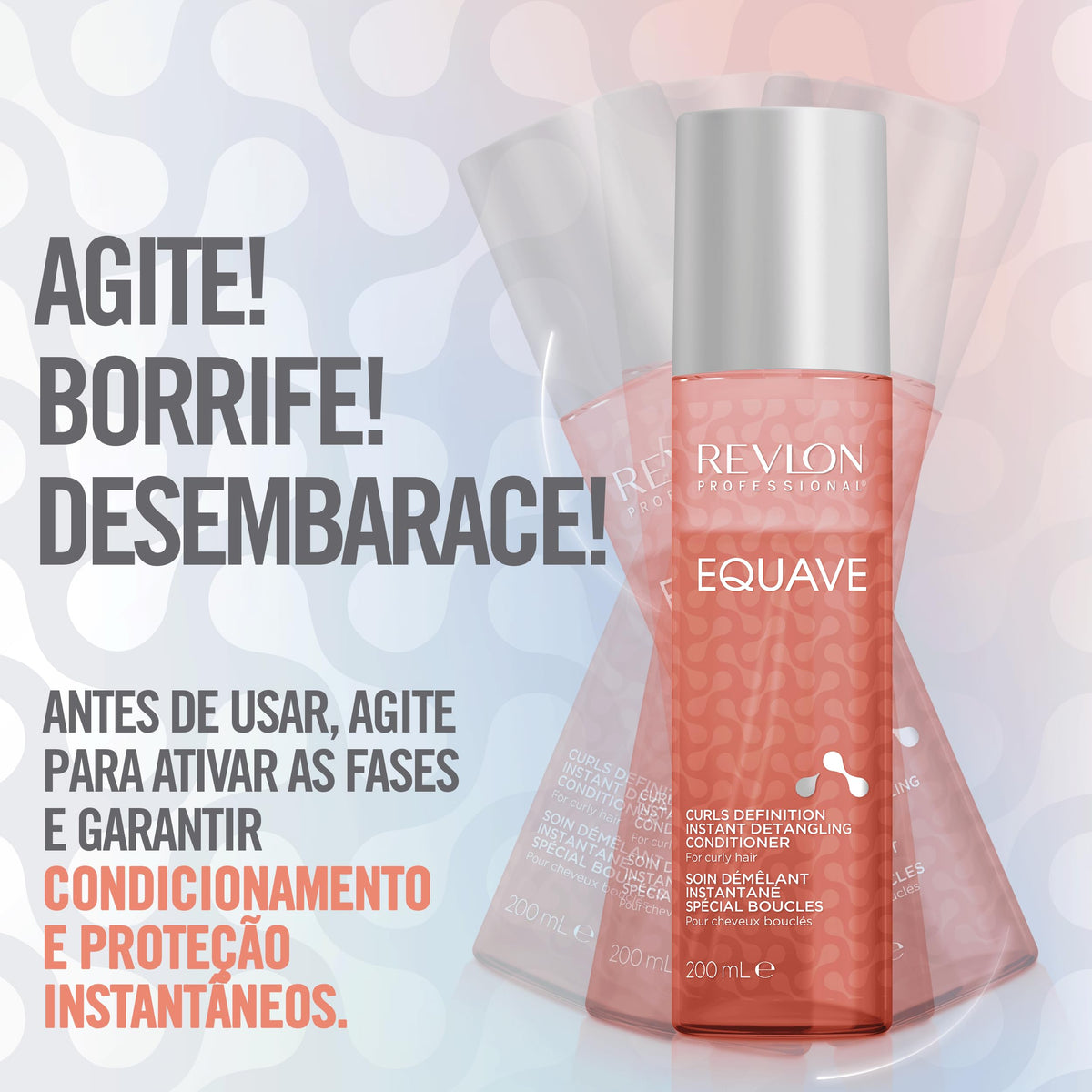 REVLON PROFESSIONAL EQUAVE ACONDICIONADOR BIFÁSICO SIN ACLARADO PARA CABELLO RIZADO 200ml