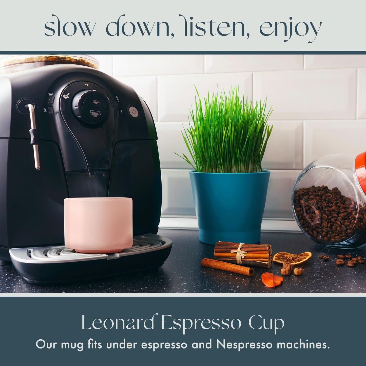 Folk Ceramics Leonard Tazas de café expreso de cerámica | Modernas tazas apilables demitasse para espresso, paredes gruesas, sin mango, duraderas, aptas para lavaplatos y microondas, juego de 2, 3