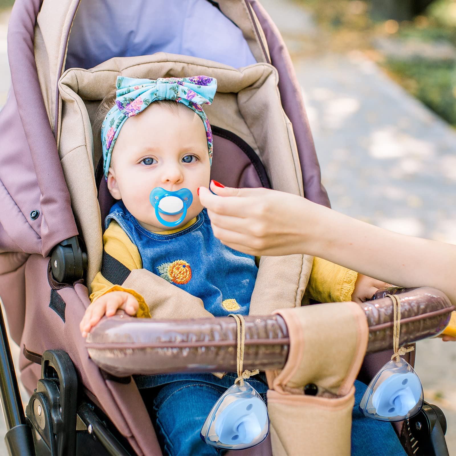 Estuche para Chupón Bebé Transparente con Clip para Viajes
