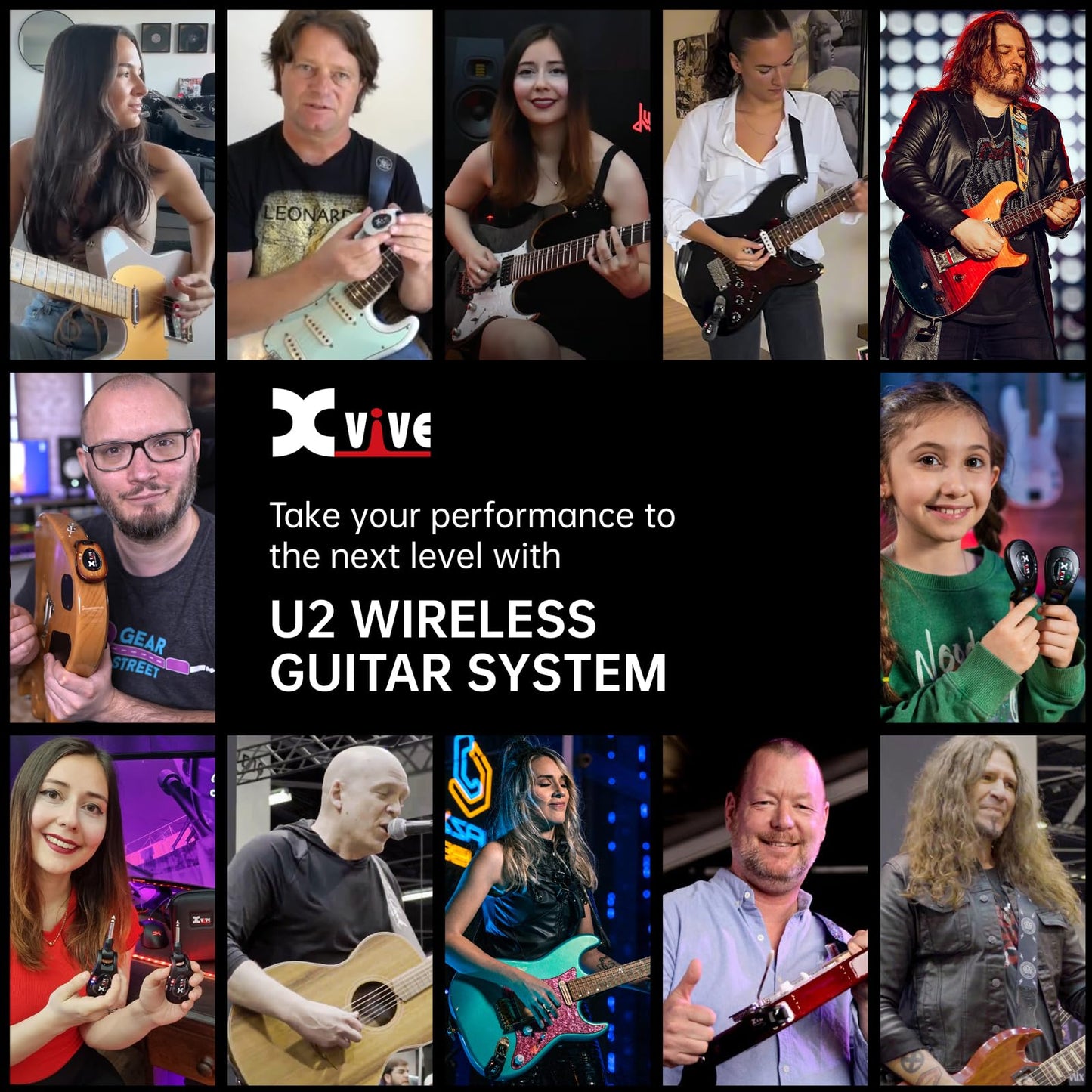 Sistema de Guitarra Inalámbrico XVive Negro