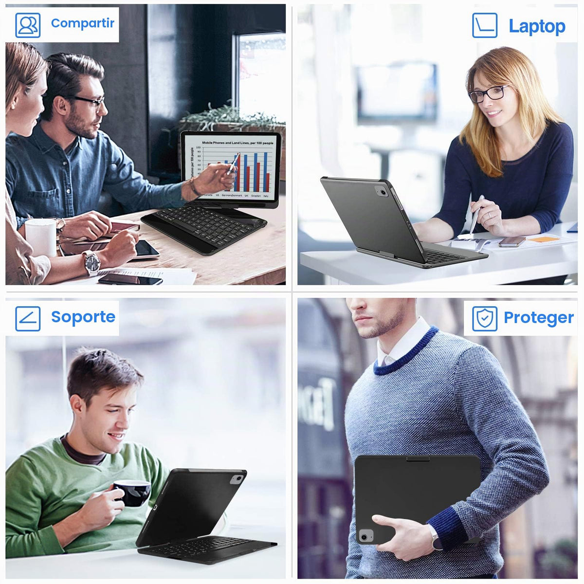 Funda con Teclado ProCase iPad Air 11" y 10.9"