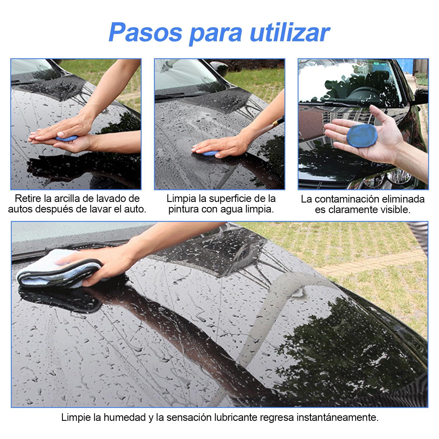 Arcilla Para Auto Car Magic Azul Reutilizable Sin Arañazos Para Limpieza De Detalles De Coche