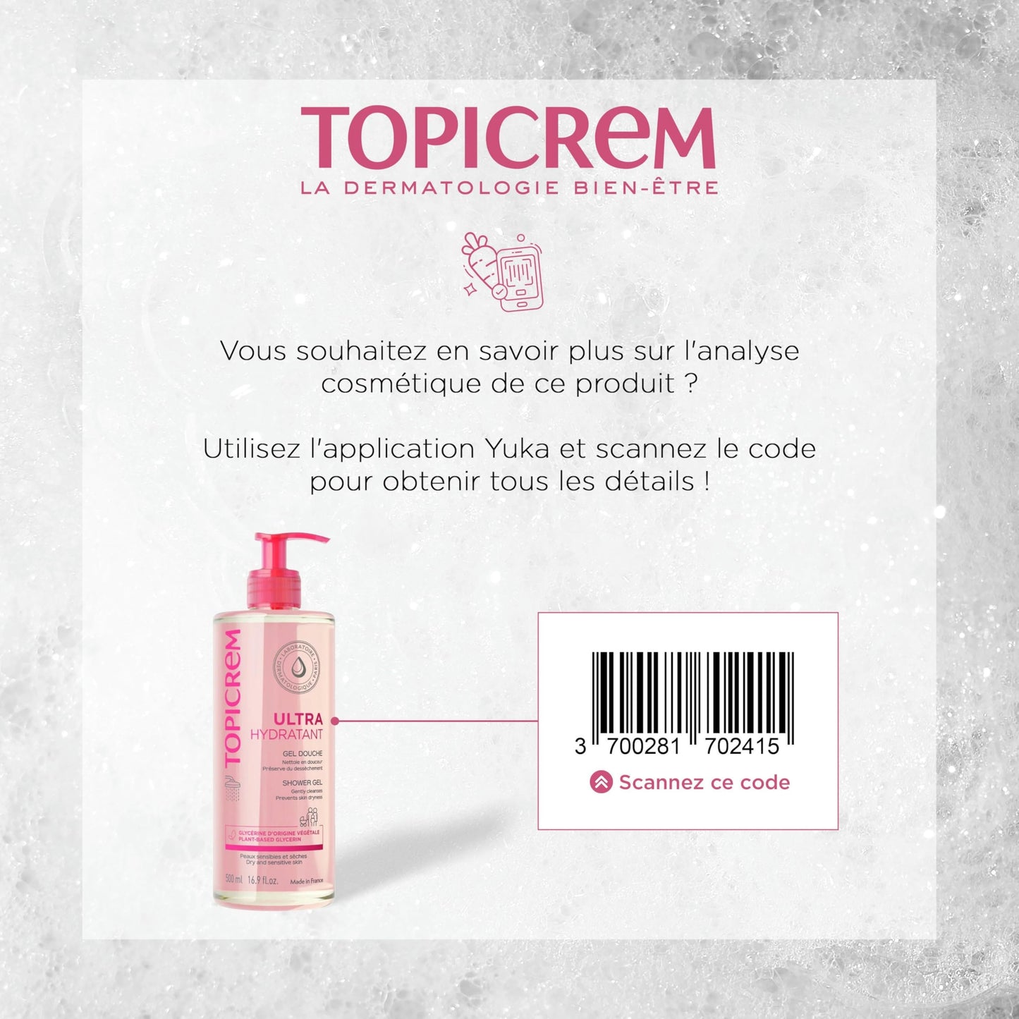 TOPICREM Gel Limpiador Corporal Suave - Pieles sensibles y secas - 500 ml