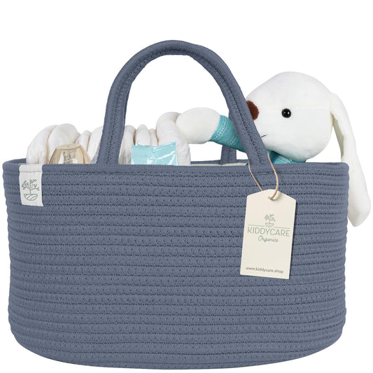 Pañalera KiddyCare Azul con Patrón