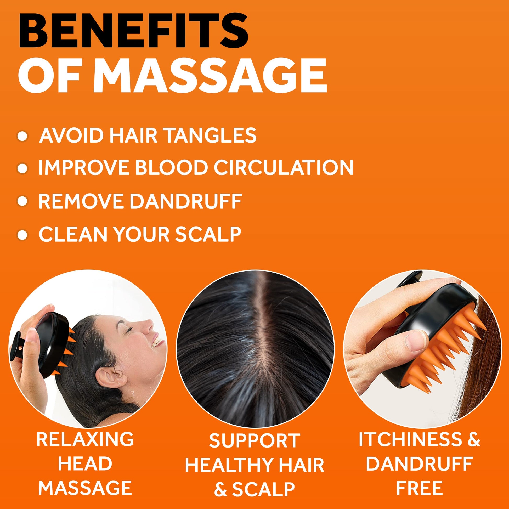 FOLLICLE BOOSTER Masajeador Manual para Cuero Cabelludo Y Barba - Depurador de Cabello de Silicona, Cepillo de Cuidado de Limpieza - Exfoliante Ergonómico para Eliminar La Caspa Que Promueve El Crecim