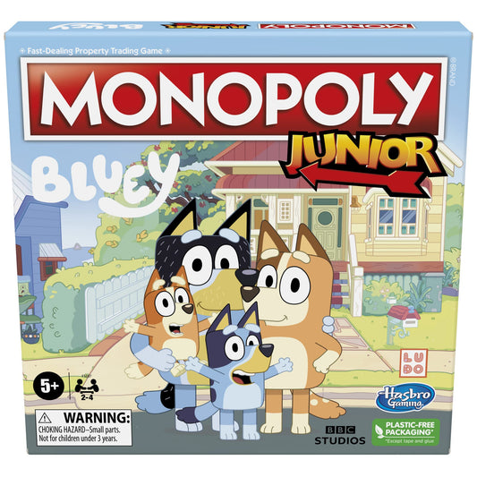 Juego de Mesa Monopoly Hasbro Gaming Junior Bluey Edition Azul Exclusivo para Niñas y Niños