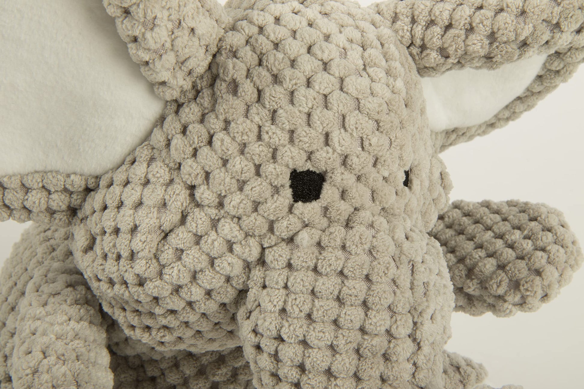 goDog Checkers Elephant With Chew Guard Technology Tough Plush Dog Toy, Grey, Large