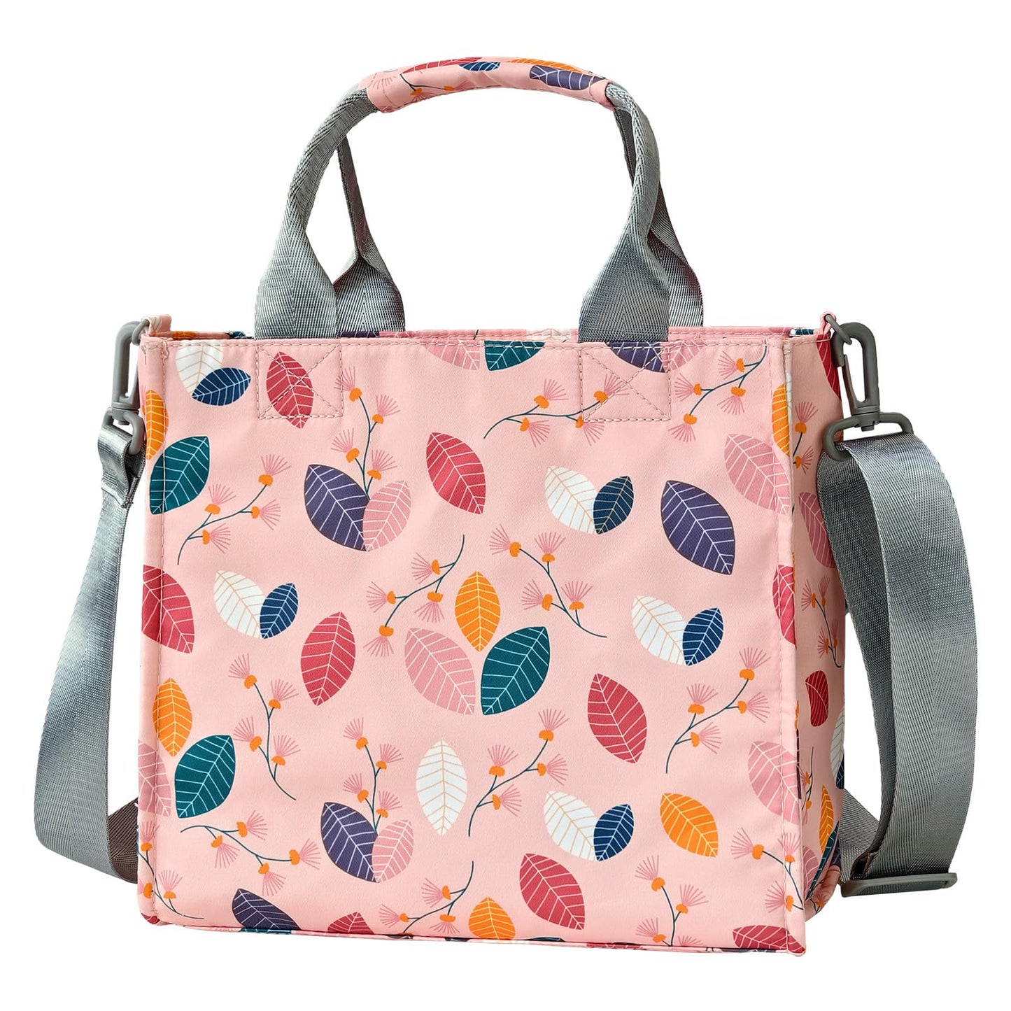 PHEBEN - Bolsa de pañales pequeña impermeable, de viaje, mini bolsa de pañales multifunción para bebé, bolso cruzado (hoja)