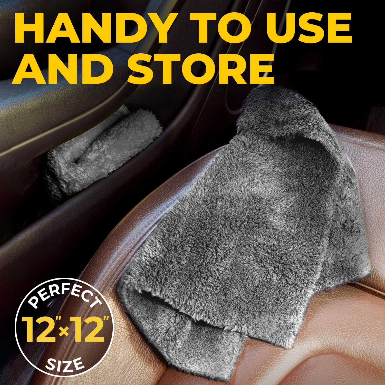 Toallas de Microfibra sin Bordes para Coches 540 g/m² Paquete de 6 Unidades