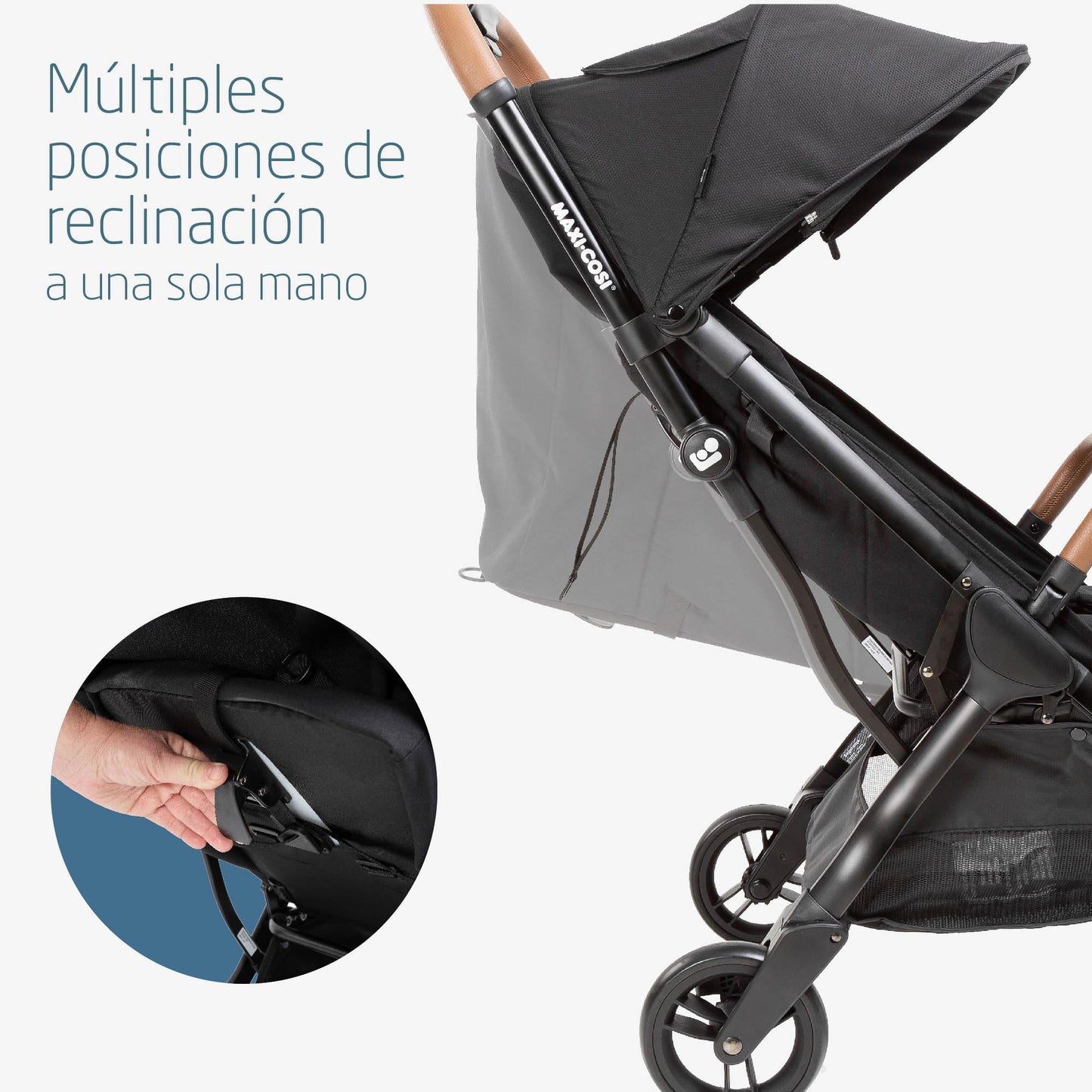 Carriola Maxi Cosi Eva2 Compacta Ligera para Viajes Arnes de Seguridad para Bebé