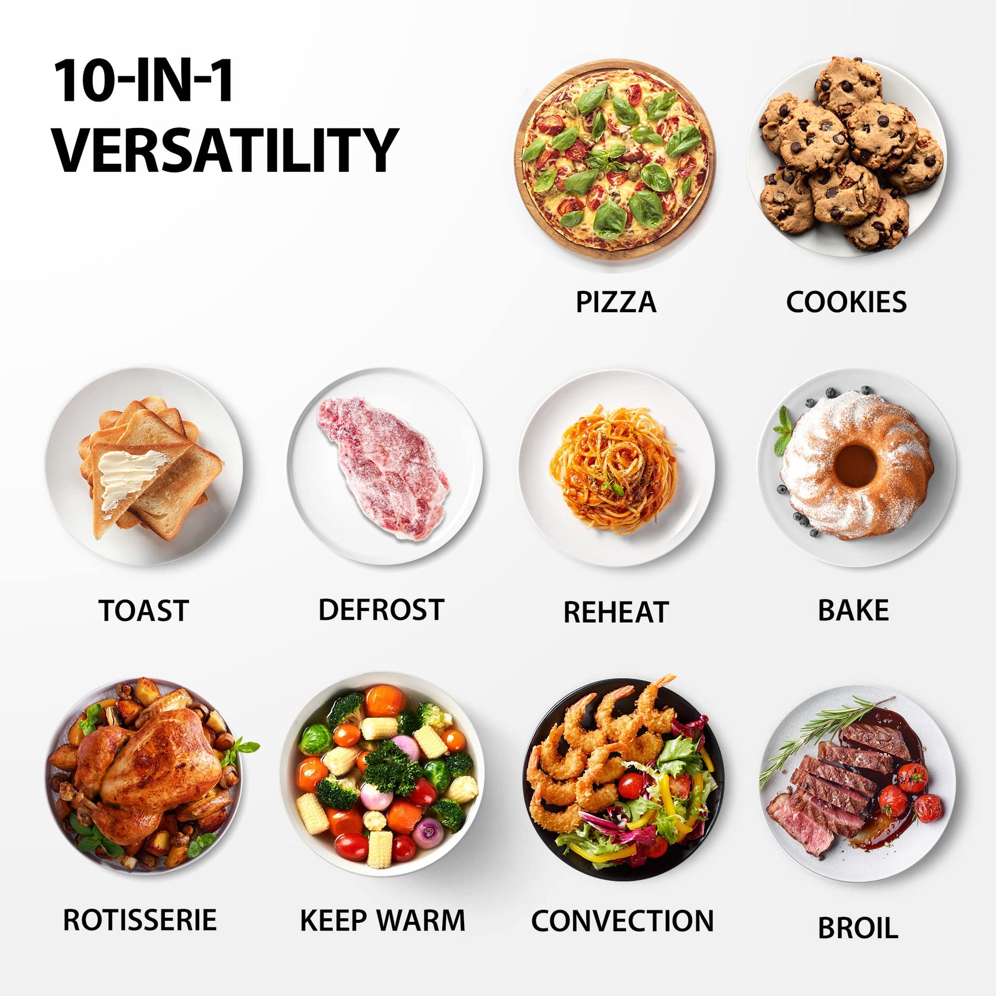 Toshiba AC25CEW-SS Digital oven with Convection/Toast/Bake/Broil Function 6-Slice Bread/12-Inch Pizza Stainless Steel