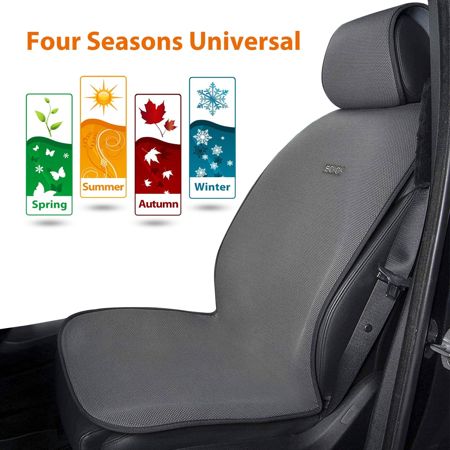 Sojoy IsoTowel Funda para Asiento Delantero de Coche - Protector de Asiento de Coche de Microfibra Absorbe Sudor de Secado Rápido Antideslizante Funda Toalla para Asiento - Tela Panal Cuatro