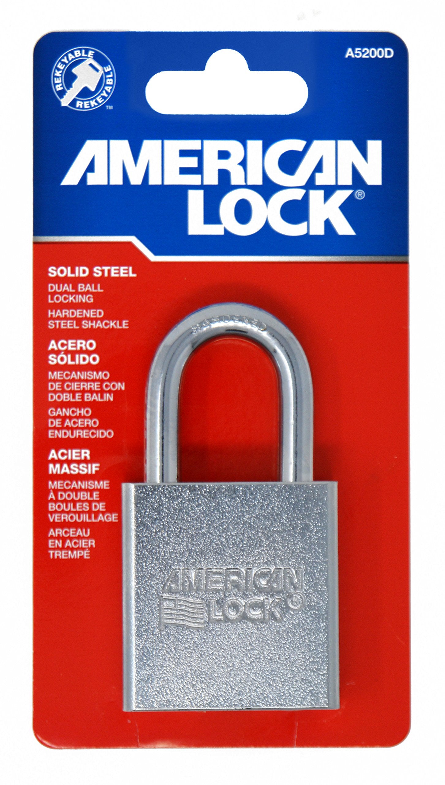 American Lock A5200D Steel Padlock, 1-3/4"
