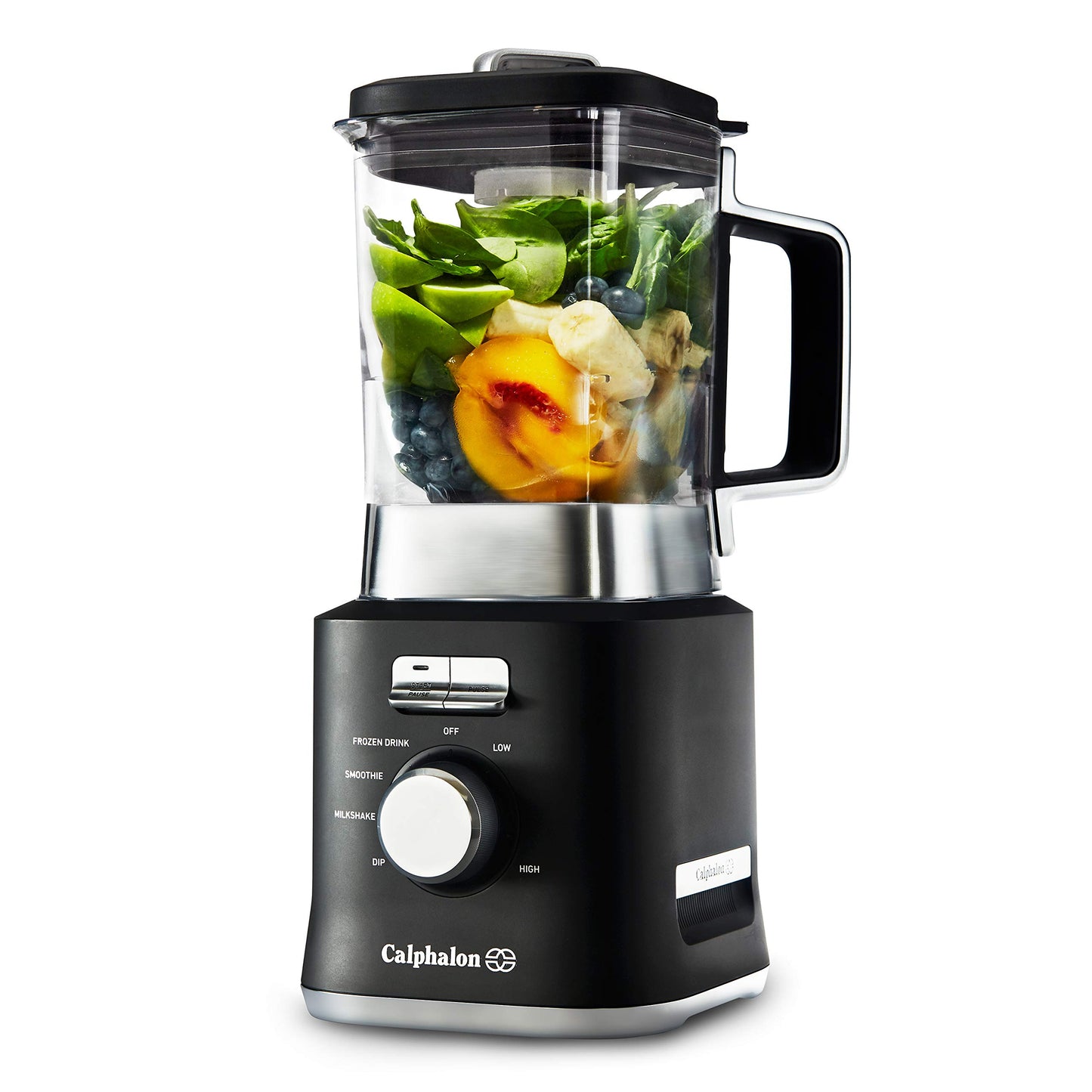 Calphalon Precision Control - Licuadora (50 onzas) con base de 900 vatios y tarro Tritan sin BPA, color negro mate