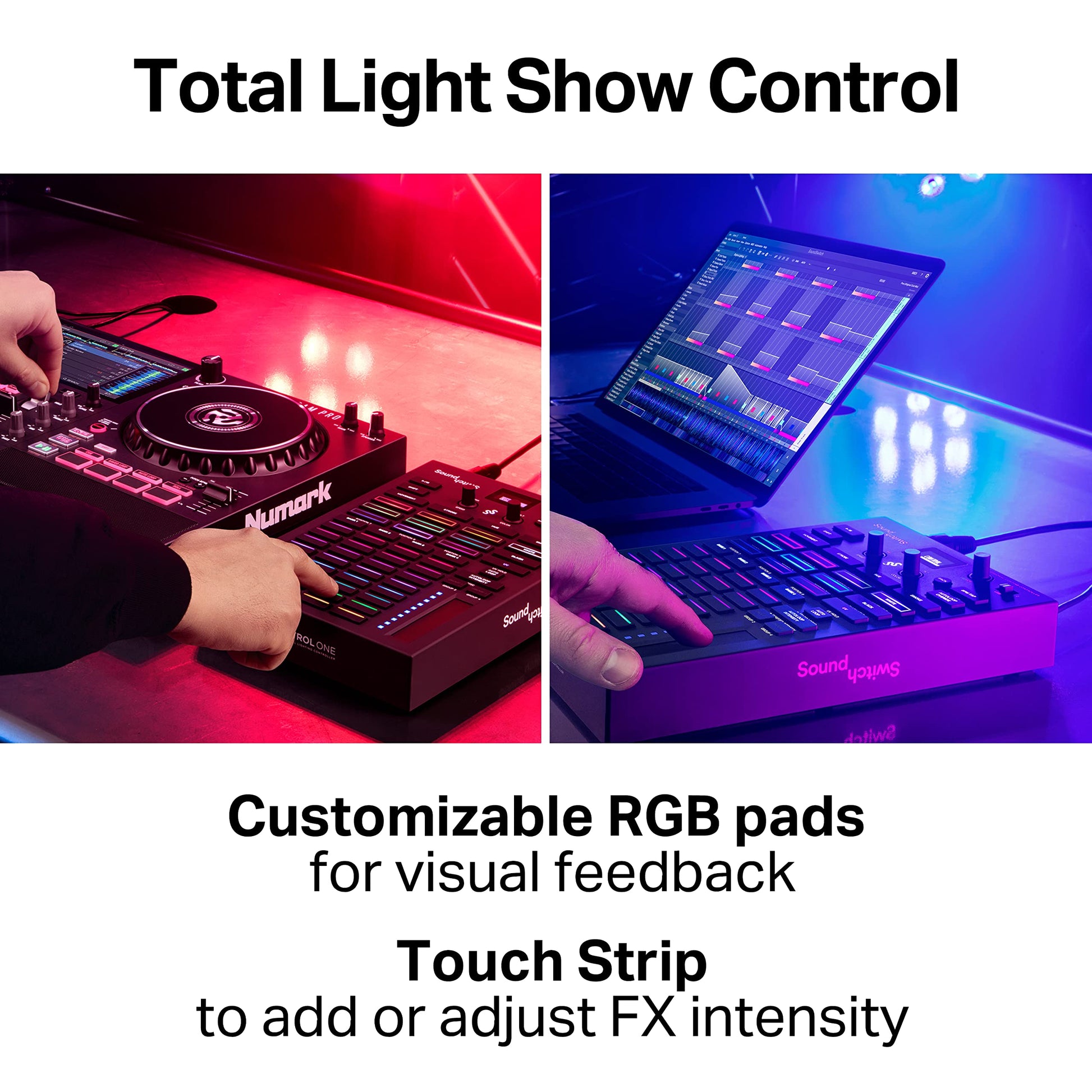 Controlador de Iluminación DMX SoundSwitch Control One Negro con Software y Soporte para Phillips Hue