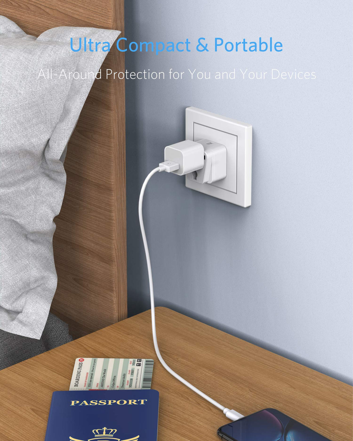 Adaptador Universal de Enchufe de Viaje BESTEK India Paquete de 3