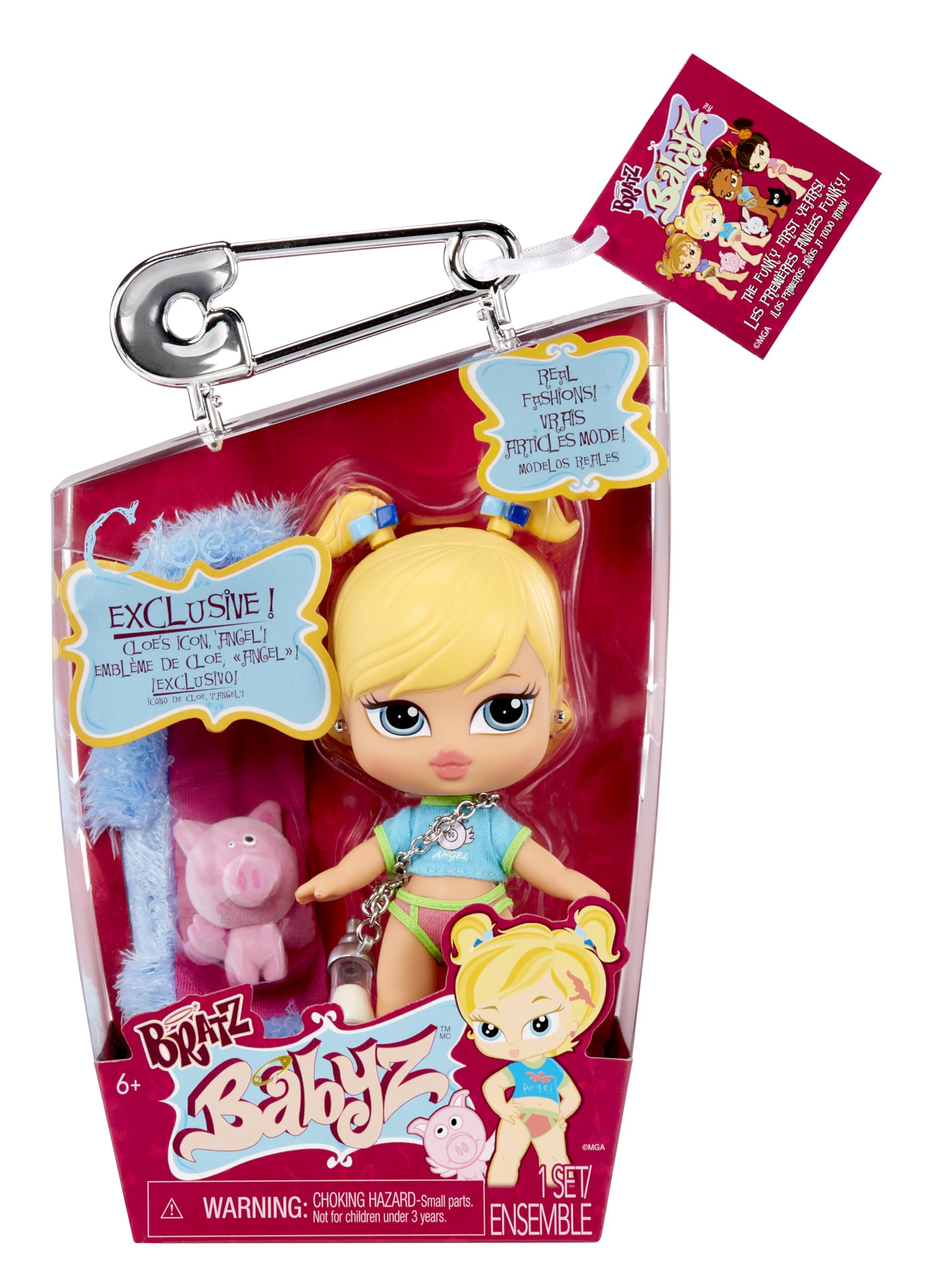 Bratz Babyz Muñeca de Moda Coleccionable - Cloe - con Ropa Real y Mascota - Juguete para niños y niñas - Edad: 6+ años