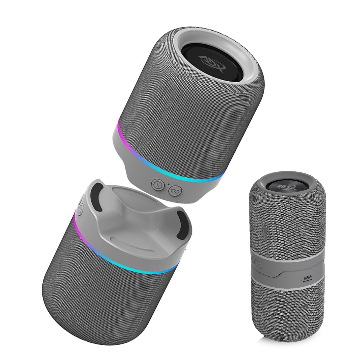 ADX Altavoces estéreo inalámbricos desmontables, controladores duales de 52 mm (gris)