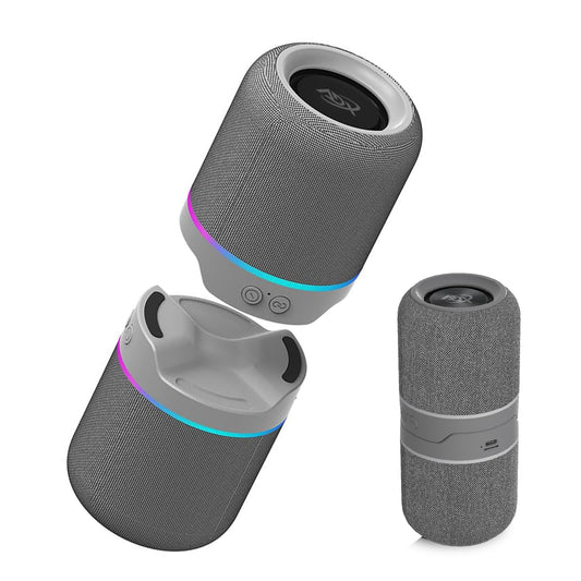 Altavoces Estéreo Inalámbricos ADX Gris con Controladores Dual de 52 mm Desmontables