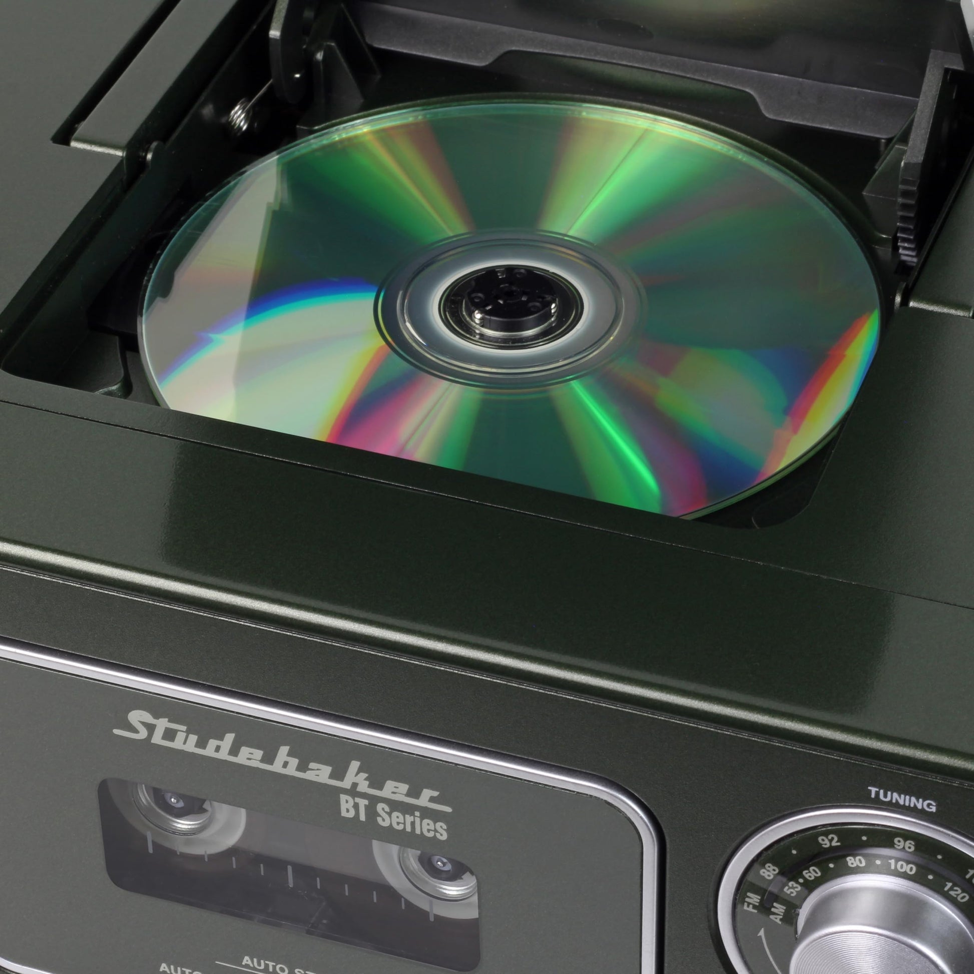 Reproductor de CD estéreo portátil Studebaker verde Chipre con Bluetooth y radio AM/FM