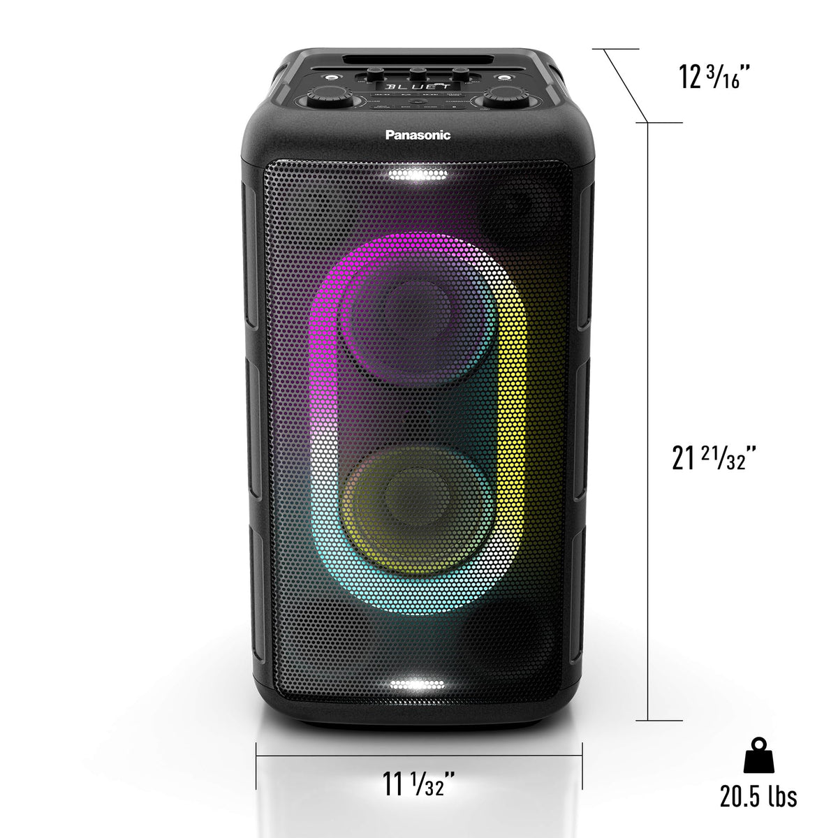 Altavoz Portátil Panasonic 150W Luz Multicolor para Fiesta y Karaoke