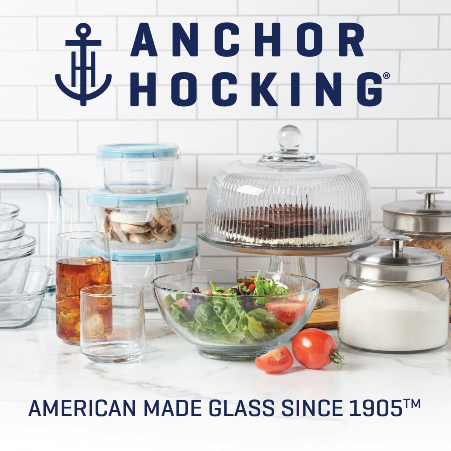 Bol de Vidrio Anchor Hocking Transparente Antihorno 2 Cuartos de Galón 2 L