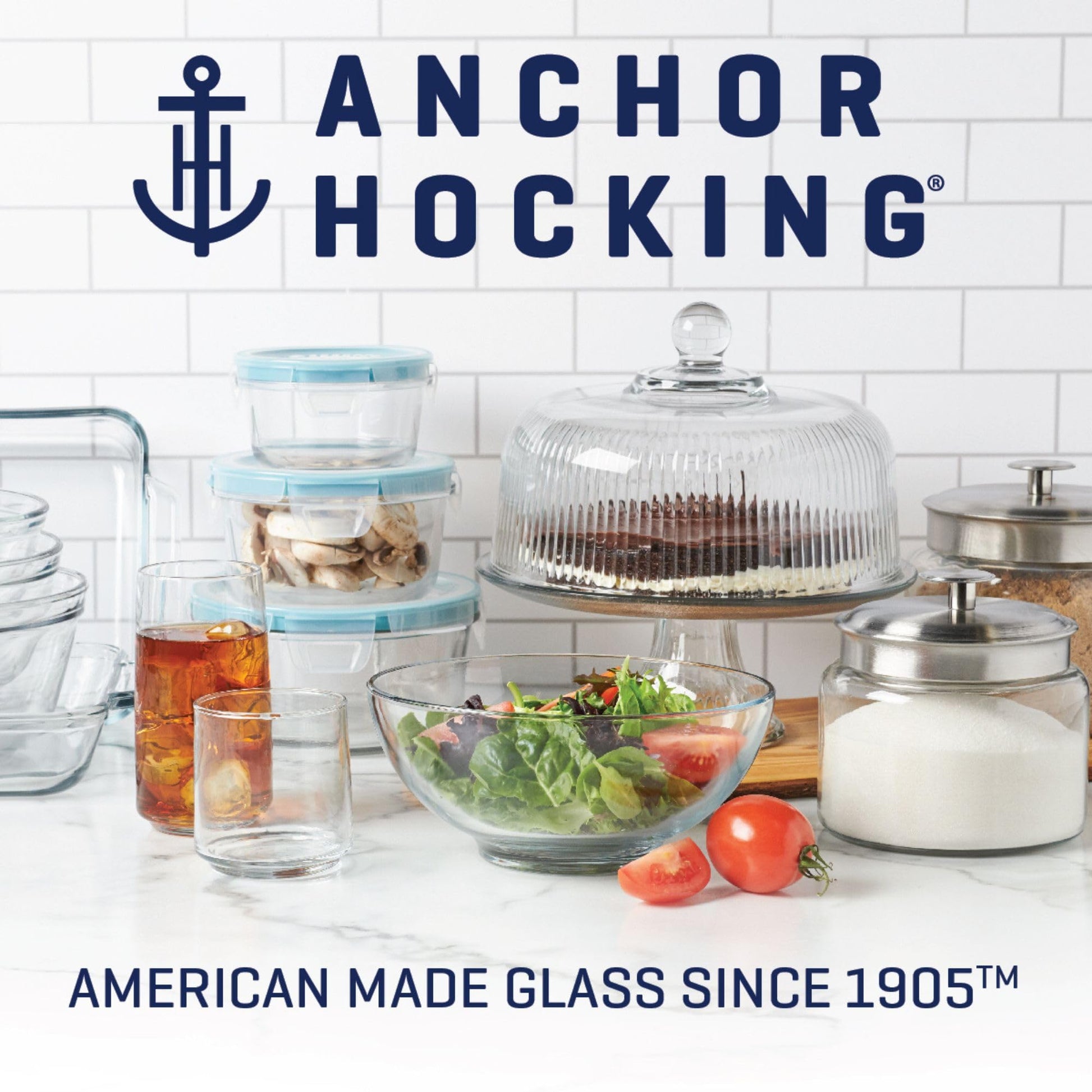 Bol de Vidrio Anchor Hocking Transparente Antihorno 2 Cuartos de Galón 2 L