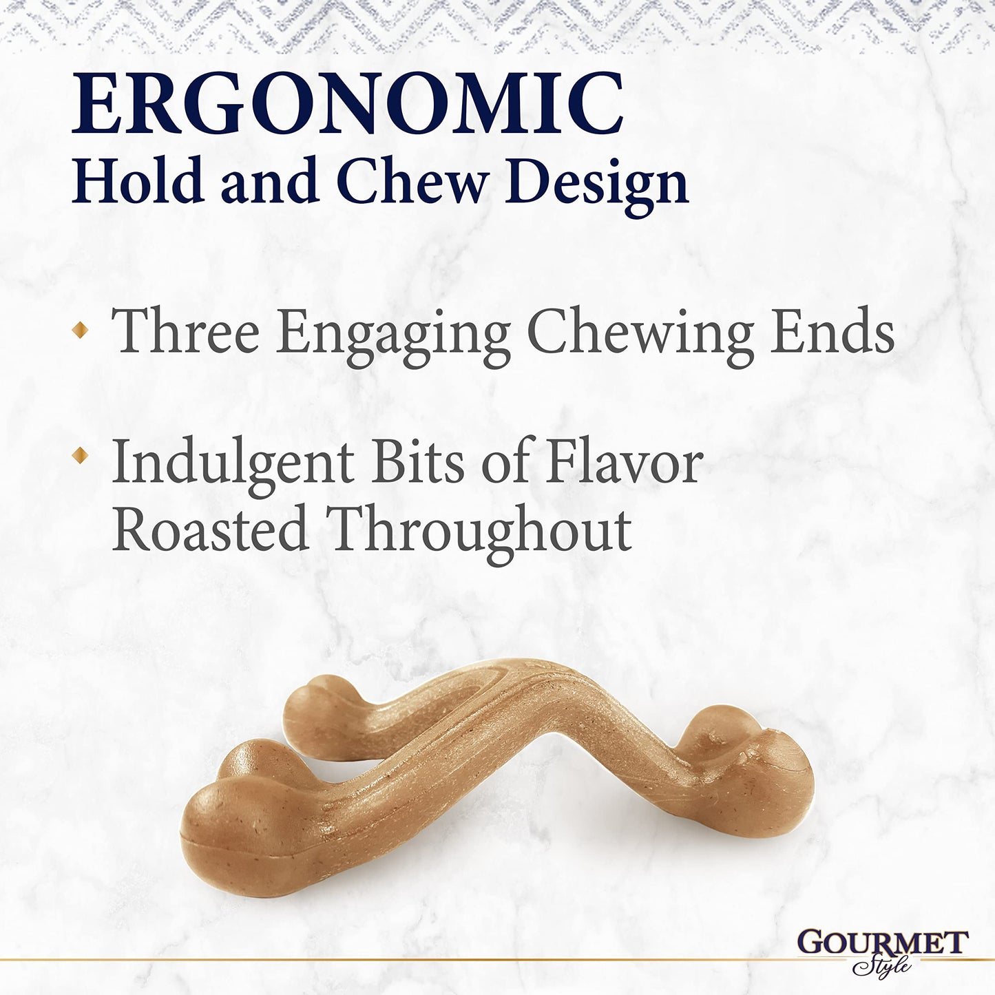 Juguete Masticable para Perros Nylabone Gourmet Wishbone Pequeño Regular