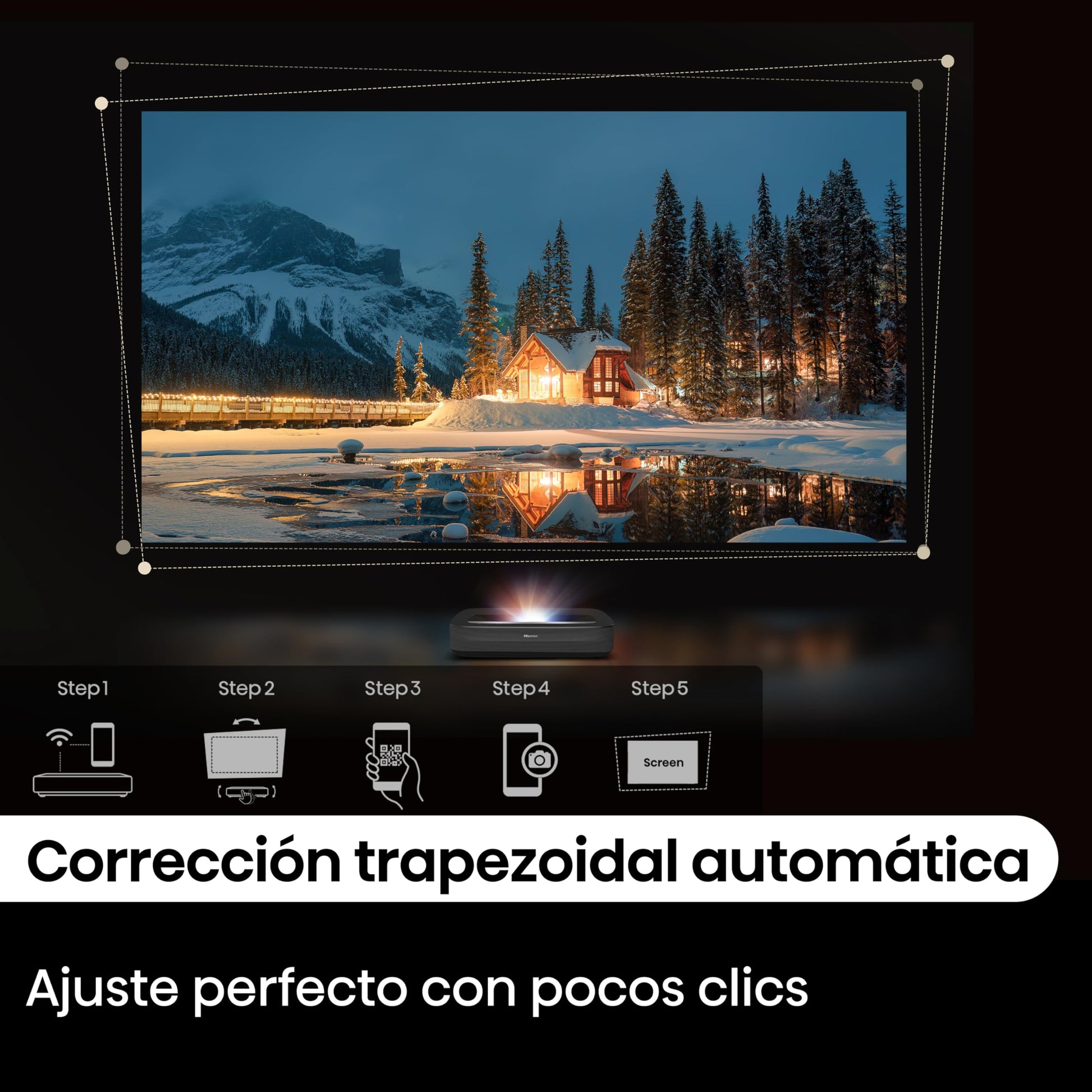 Hisense Proyector Inteligente de Distancia ultracorta 4K X-Fusion Laser Cinema PL2 Dolby Vision＆Dolby Atmos