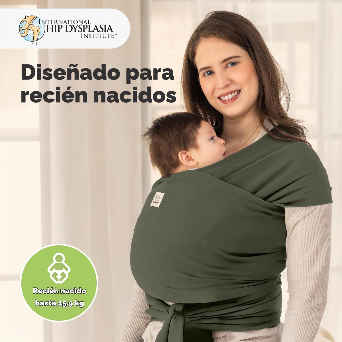 KeaBabies - Portabebés Original Todo en 1 para Bebés Recién Nacidos a Niños, Fácil de Llevar, Unión Manos Libres, Envoltura Ligera y Transpirable para (bosque)