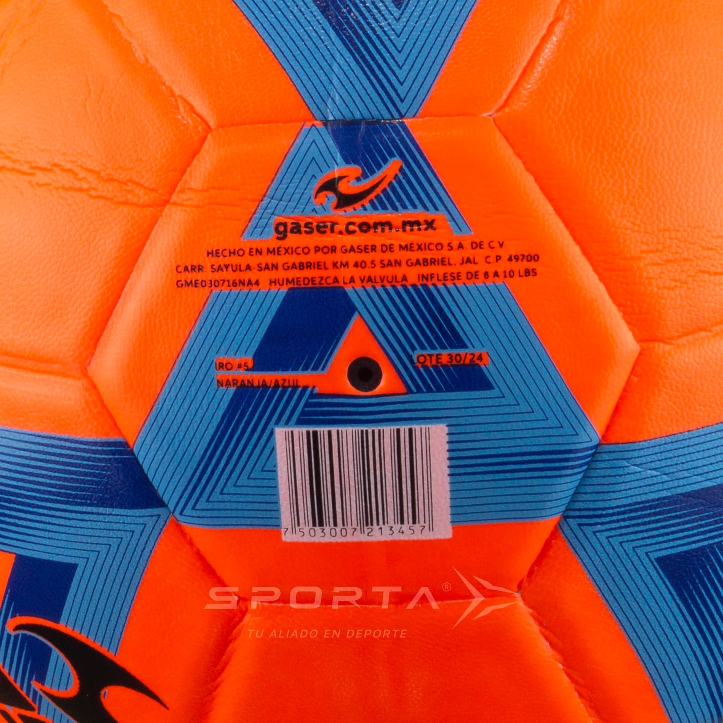 Gaser Balon de Futbol Soccer Laminado Medida Oficial # 5 Fosfo IRO (Naranja)