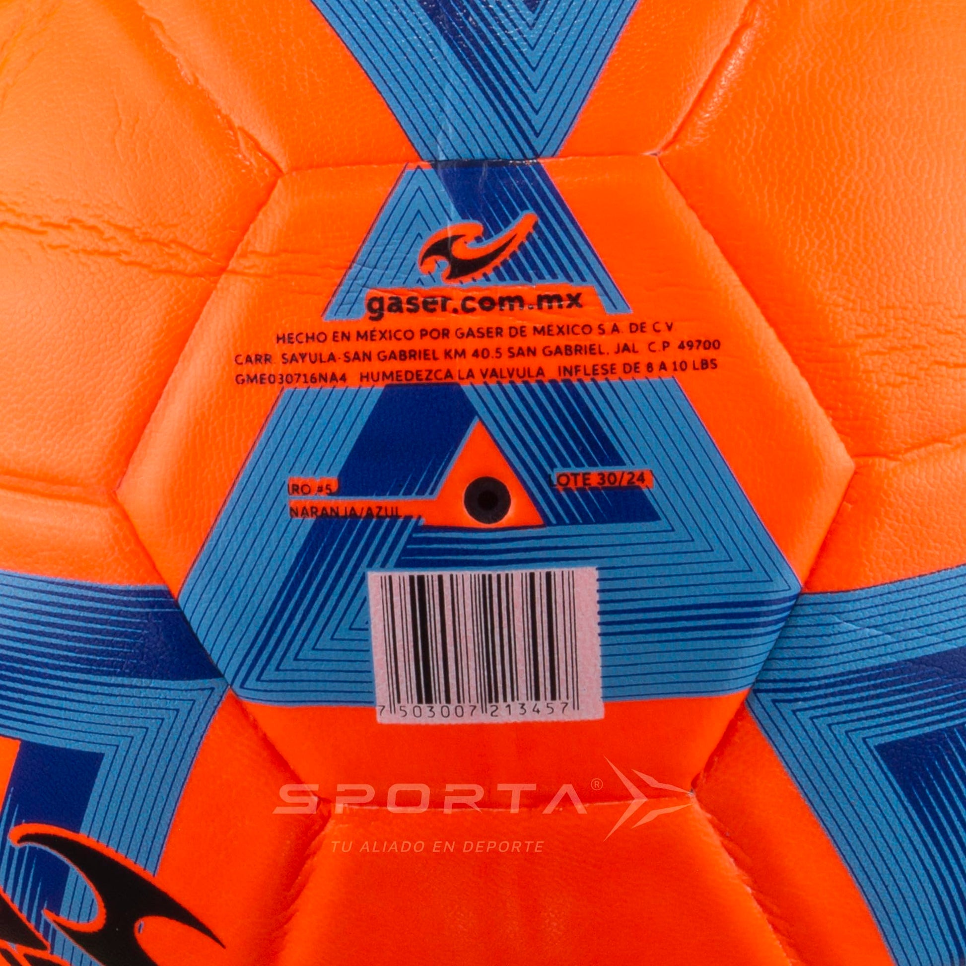 Gaser Balon de Futbol Soccer Laminado Medida Oficial # 5 Fosfo IRO (Naranja)