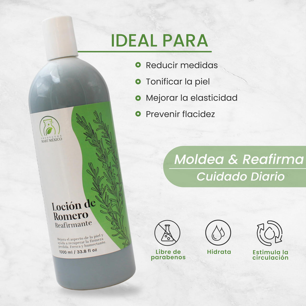 Loción Reafirmarte De Romero Productos Mart Mexico 1 Litro