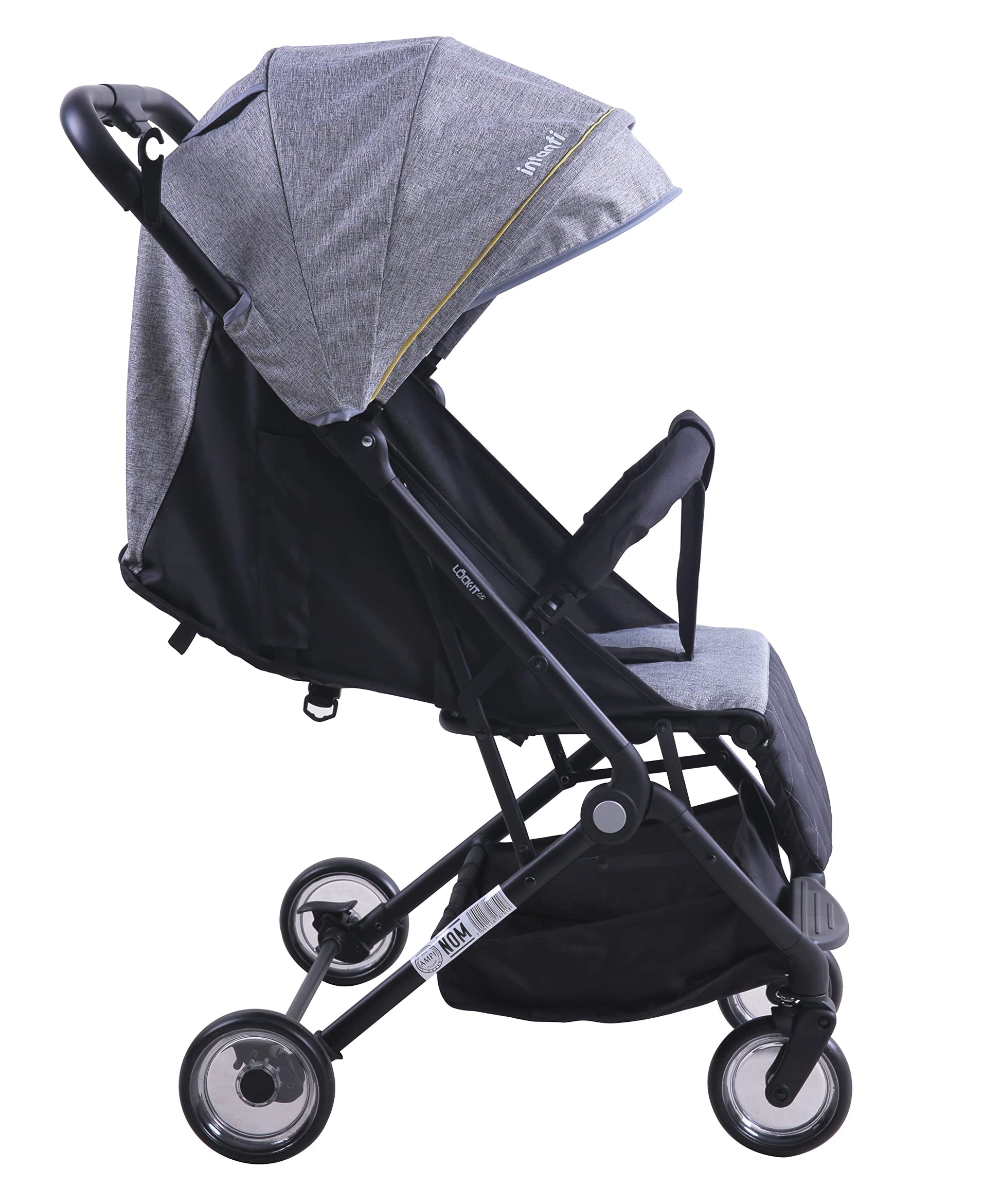 Carriola De Viaje Tipo Maleta Lock It Negro Con Amarillo Lifestyle By Infanti