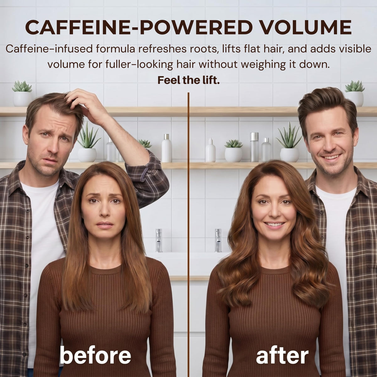 Spray Voluminizador Biotin CAFEINE para Cabello Grueso y Completo