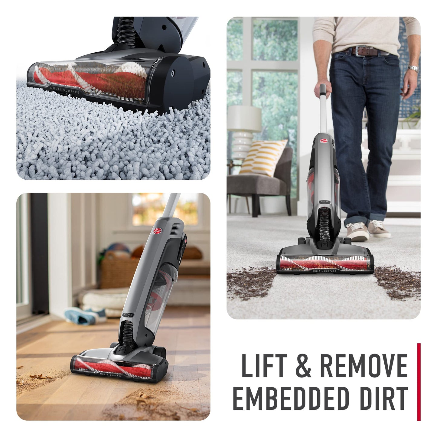 Hoover ONEPWR Evolve - Aspiradora inalámbrica para Mascotas, aspiradora Ligera y Vertical, Ideal para Pelo de Mascotas, Gran Capacidad de Taza de Suciedad, aspiradoras inalámbricas para Uso doméstico