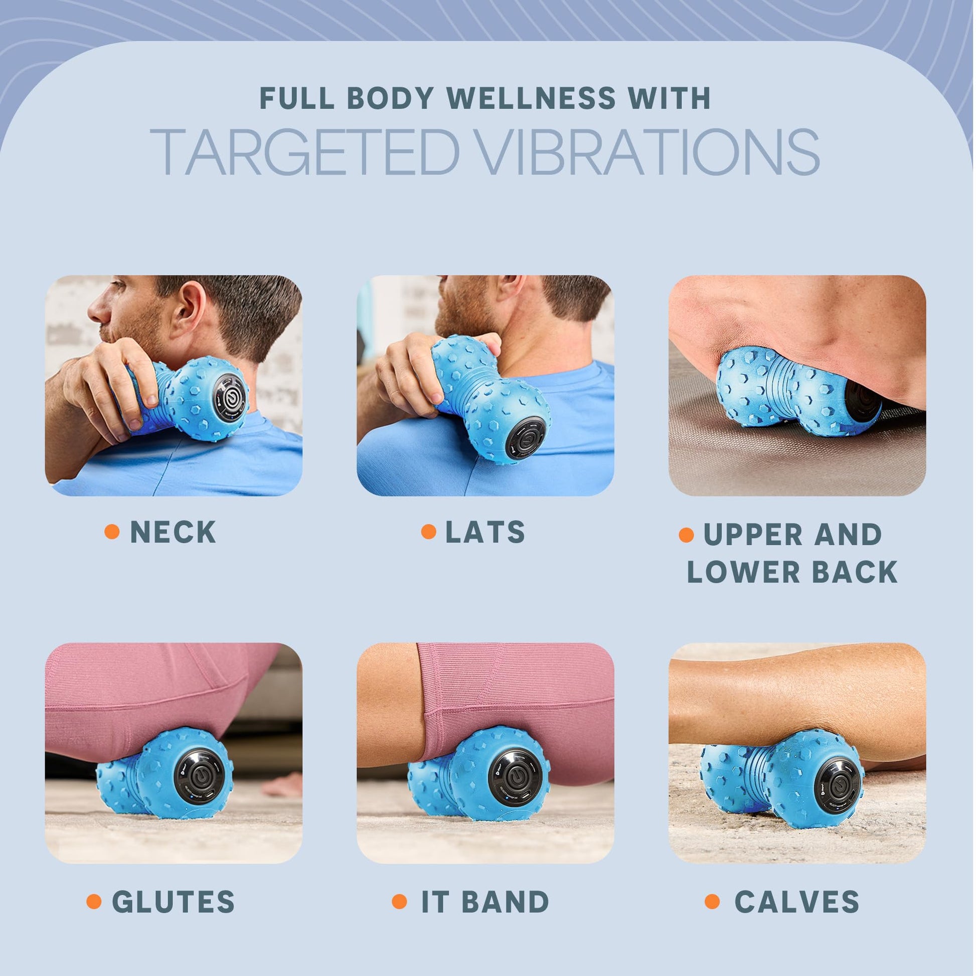 LifePro - Bola de masaje vibratoria de 4 velocidades, masajeador de maní combina una bola de lacrosse con rodillo de espuma vibrante, rodillo de vibración para recuperación, movilidad y terapia de