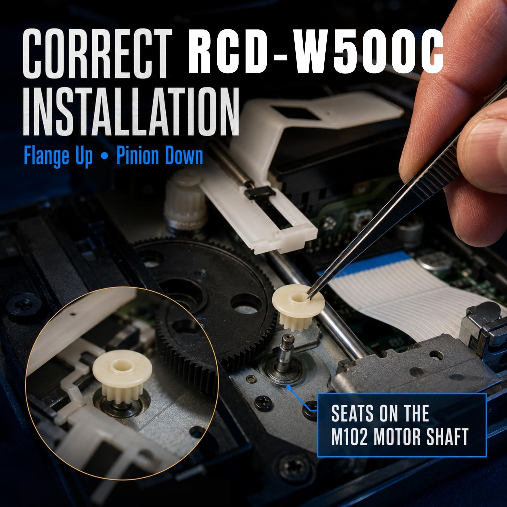 KOMITASUI - Recambio de cabezal láser para Sony RCD-W500C RCD-W50C RCD-W5000ES, mecanismo de reproductor de discos de CD