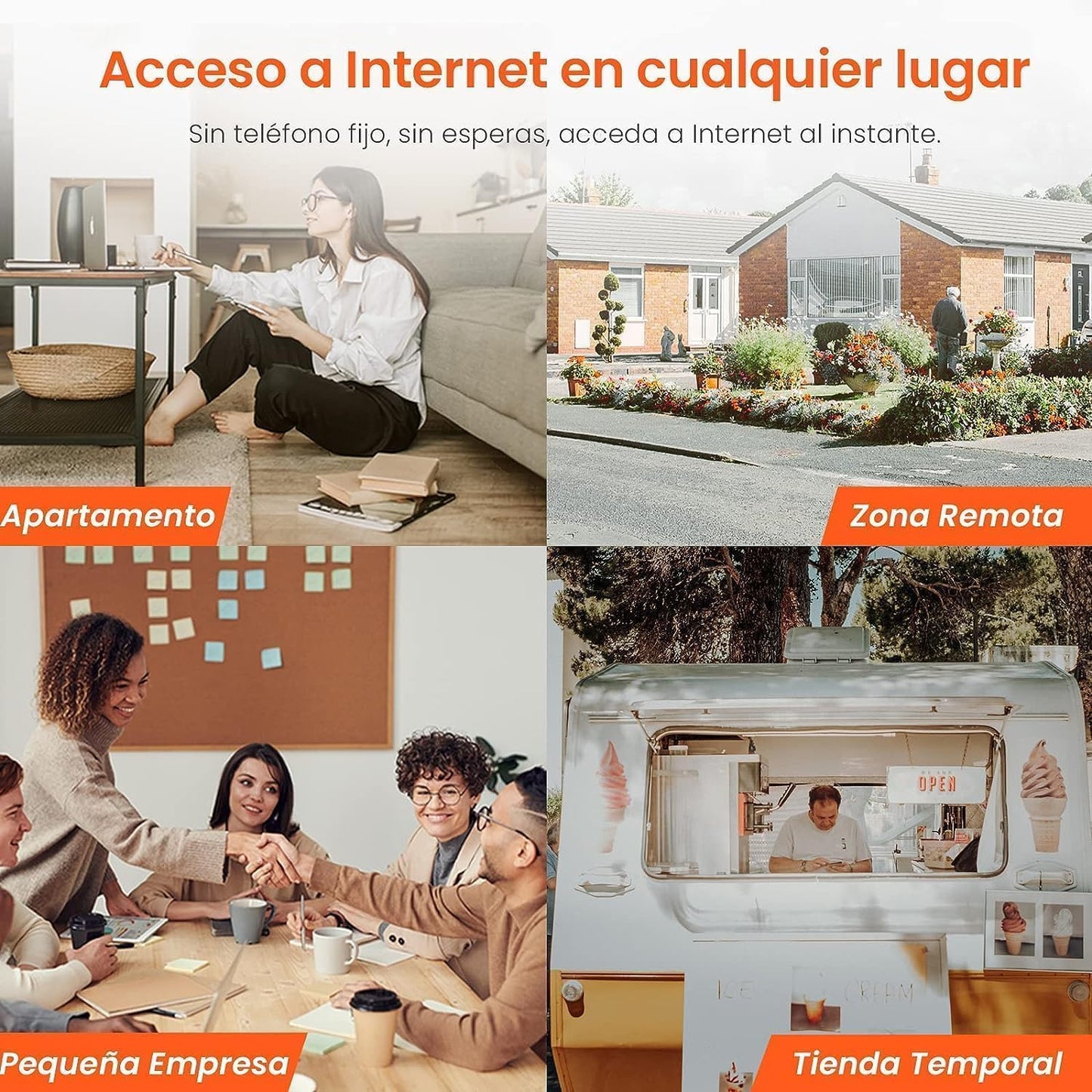 Router Wi-Fi 4G Tenda 300 Mbps con Ranura SIM y Puertos RJ11, Antenas Desmontables y Monitoreo de Tráfico de Datos