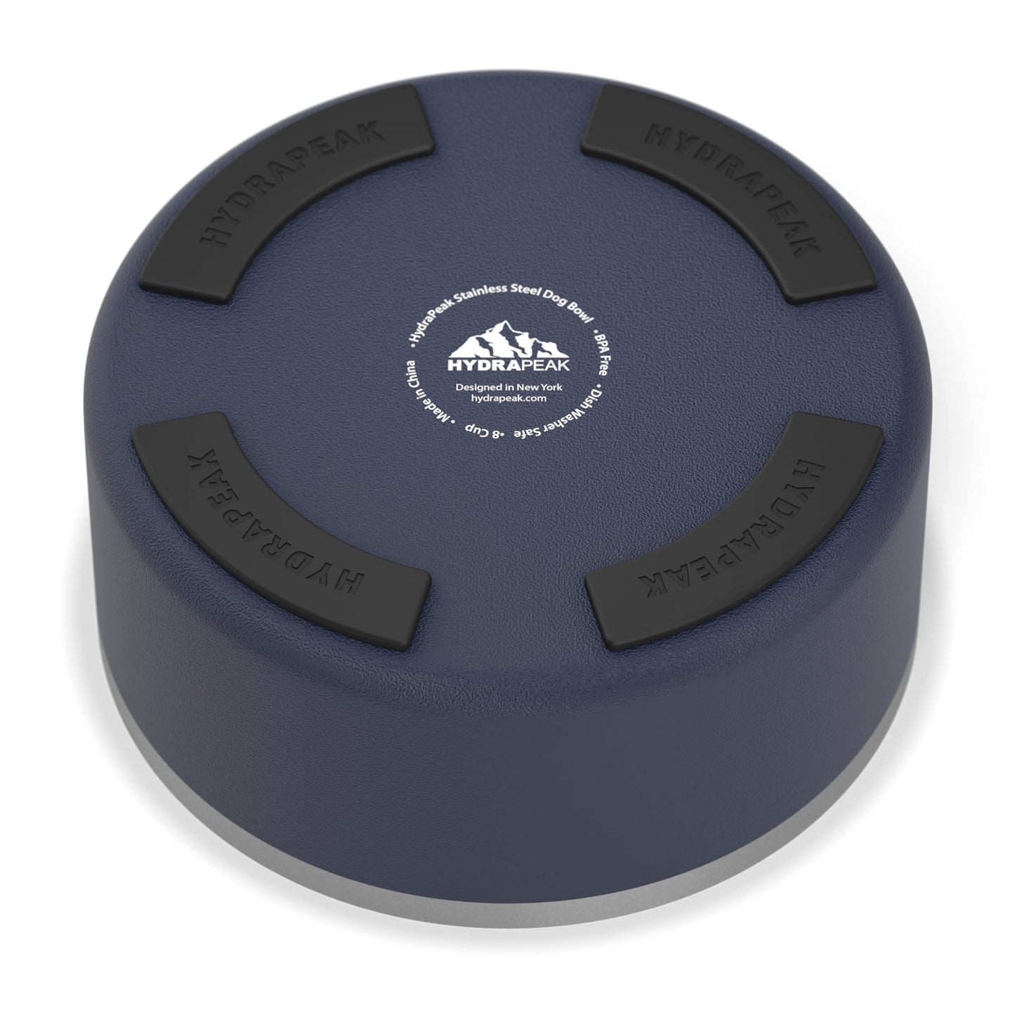 Cuenco para Perro Hydrapeak Azul Marino Antideslizante de Acero Inoxidable