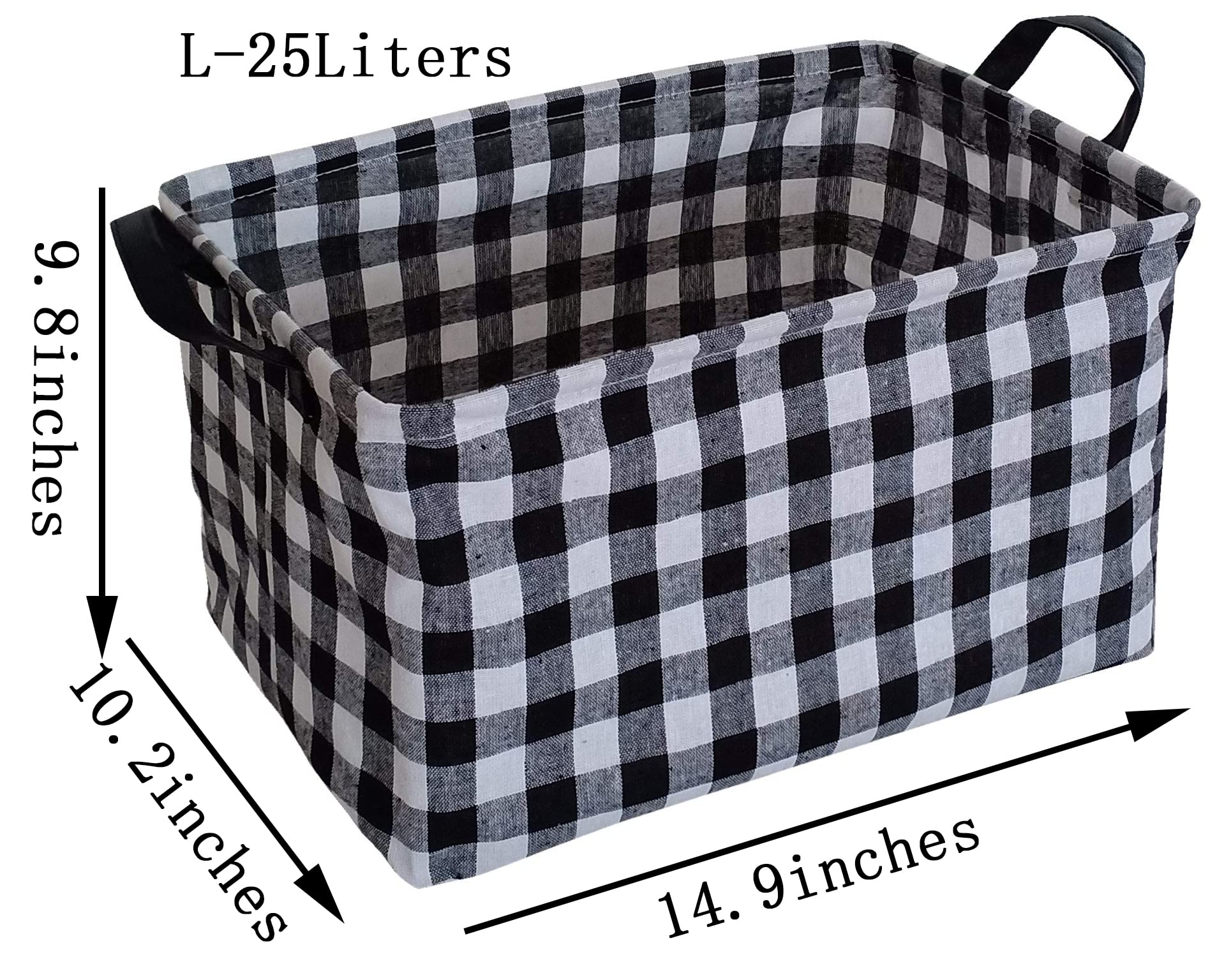 KUNRO - Cesta de almacenamiento para niños, estante de regalo, cesta de almacenamiento de juguetes, caja organizadora para habitación de los niños con asas (rejilla negra)