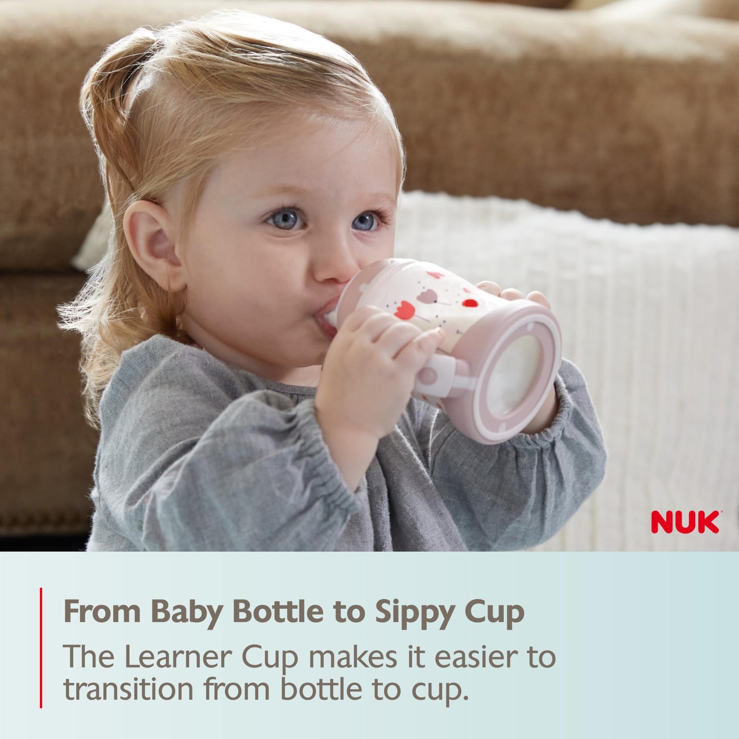 NUK - Taza para estudiantes de más de 6 meses, colección atemporal, exclusiva de Amazon, 5 onzas, paquete de 2 – sin BPA, a prueba de derrames