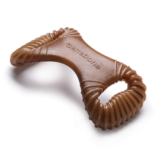 Benebone Dental Dog Chew Toy for Aggressive Chewers, Long Lasting, Made in USA, Medium, Real Peanut Flavor