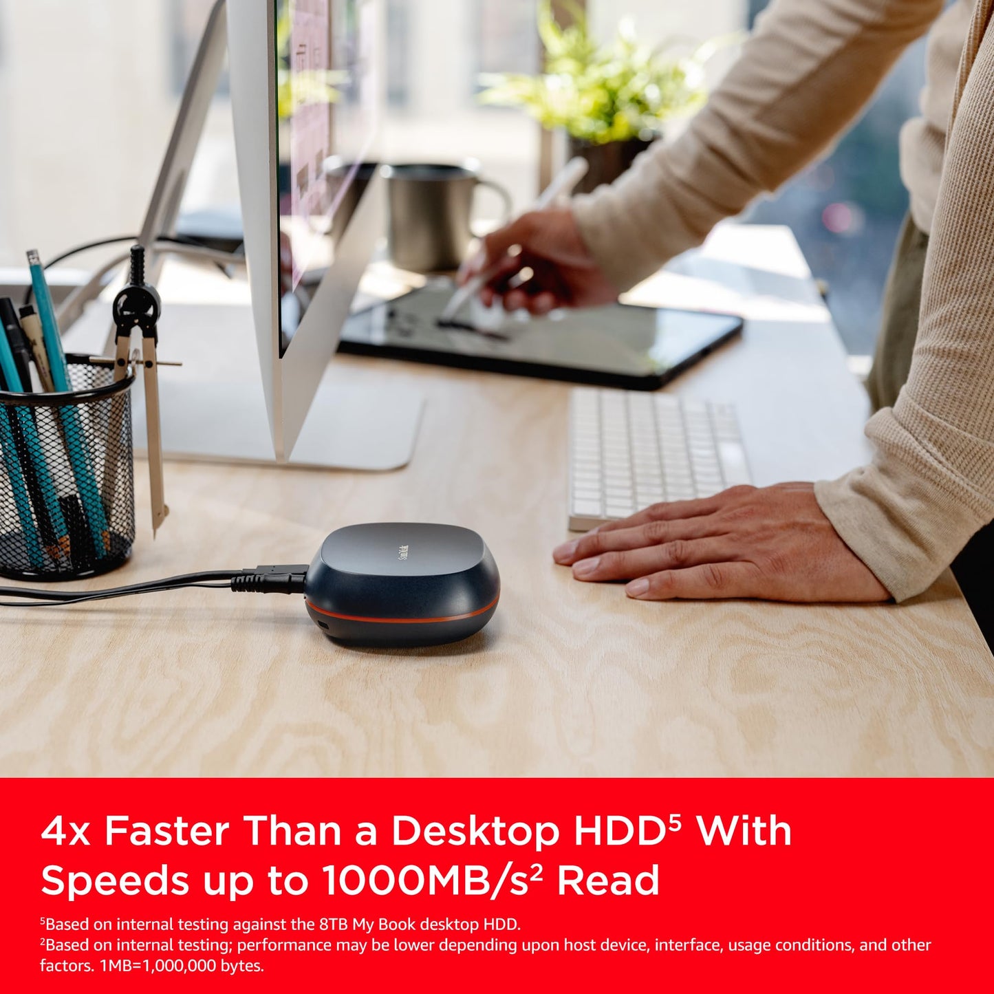 Unidad SSD SanDisk 4 TB Externa USB-C USB 3.2 hasta 1000 MB/s